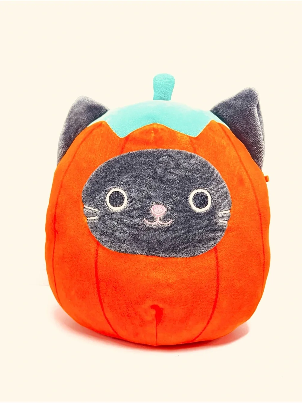 Plush Cat Halloween Pumpkin Cat Squishmallow- Orange and Black